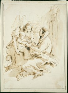 Den hellige familie, Saint Joseph med en bok av Giambattista Tiepolo
