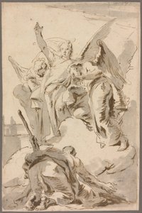 Tre engler som viser seg for Abraham av Giambattista Tiepolo