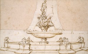 Design for en fontene, sent på 1500-tallet av Giambologna