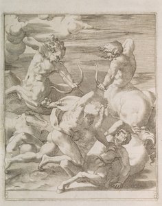 Kamp mellom Hercules og Kentaurer, 1527 av Gian Jacopo Caraglio