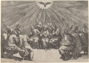 pinse av Gian Jacopo Caraglio after Raphael