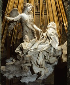 Italia, Roma, Santa Maria della Vittoria-kirken, Ecstasy of St Teresa of Avila av Gian Lorenzo Bernini