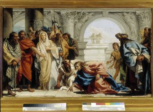 Kristus og utro kvinne (olje på lerret) av Giovanni Domenico Tiepolo