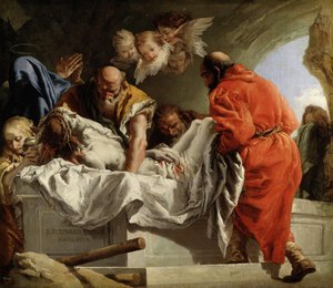 La Mise au tombeau - Kristi gravleggelse - Tiepolo, Giandomenico (1727-1804) - 1772 - Olje på lerret - 124x144 - Museo del Prado, Madrid