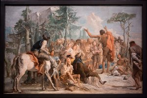 Døperen Johannes forkynner for mengden av Giovanni Domenico Tiepolo