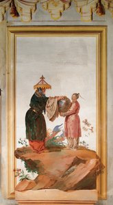 To figurer med en vase, fra det kinesiske rommet i Foresteria av Giovanni Domenico Tiepolo