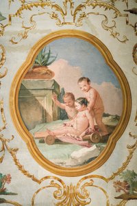 Freske fra Putti-rommet, i Foresteria (gjestehuset) 1757 av Giovanni Domenico Tiepolo