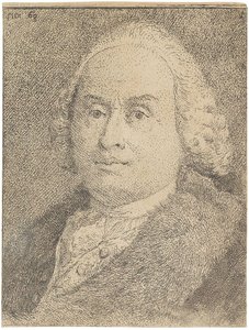 Portrett av Giovanni Battista Tiepolo 1696-1770, 1770. av Giandomenico Tiepolo