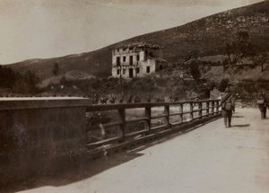 Album "Pictures of War II": Italienske soldater i Val Chiusone til Podsenica, 09/1917 (s/hv-bilde)