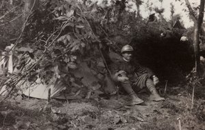 Album "Pictures of War II": Italienske soldater i Val Chiusone til Podsenica, 09/1917 (s/hv-bilde)