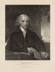 James Madison, USAs fjerde president, ca. 1828 (litho)