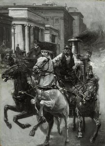 Rush to the Fire, ca. 1900