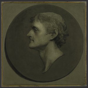 Thomas Jefferson (The Medallion Portrait), 1805 (olje og egg på papir lagt ned på lerret) av Gilbert Stuart