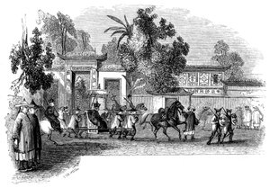 Opptreden i offentligheten av en visekonge deltatt av hans følge, 1847