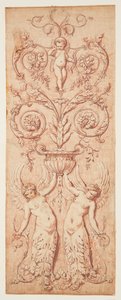 Design for et utskåret panel av Gilles Paul Cauvet