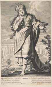 Artemis, ca. 1639-40. Skapere: Gilles Rousselet, Abraham Bosse.