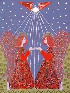 Christmas 77 (silketrykk) av Gillian Lawson