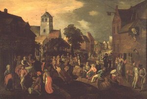 Landsbyfesten av Gillis (attr. to) Mostaert