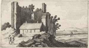 Kapell i en ruin Tolv landskap (serietittel) av Gillis van Scheyndel (I)