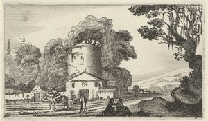 Landskap med tårn Tolv landskap med figurer (serietittel) av Gillis van Scheyndel (I)
