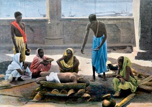 Kremasjon i India, c1890