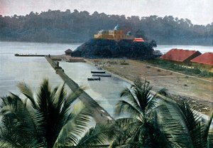 Port Blair, hovedstaden på Andaman- og Nicobarøyene, Det indiske hav, ca 1890