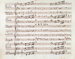 Noterside for den reduserte symfonien for pianoet til Tancredi, opera av Gioacchino Rossini