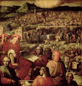 Utvidelsen av Firenze fra taket på Salone dei Cinquecento