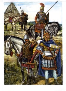 Barbar: en hunerkriger, en gotisk kriger og en romersk soldat av Giorgio Albertini
