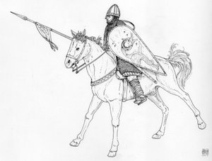 Middelalderen: Normansk ridder fra det 11. århundre. av Giorgio Albertini