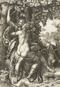 Angelica og Medoro, ca. 1570 av Giorgio Ghisi