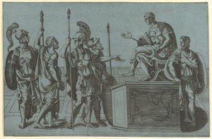 Romerske soldater før en keiser, før 1540 . av Giorgio Ghisi