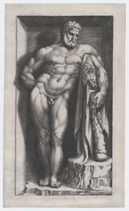 Mirror of Roman Magnificence: The Farnese Hercules, 1500-tallet., 1500-tallet. av Giorgio Ghisi