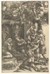 Hyrdenes tilbedelse, slutten av 1570-årene. av Giorgio Ghisi