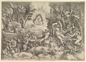 The Death of Procris, Cephalus sørger over Procris