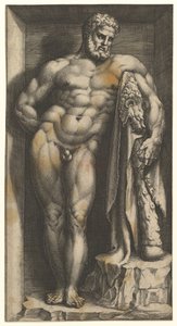 Farnese Hercules, slutten av 1570-tallet. av Giorgio Ghisi