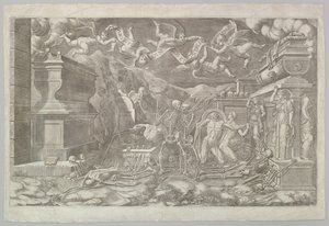 The Vision of Ezekiel, 1554. av Giorgio Ghisi