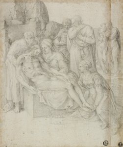 Klagesang, 1540-68 av Giorgio Giulio Clovio