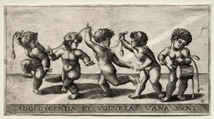 Barn som danser til en tromme, midten av 1500-tallet. av Giorgio Reverdino