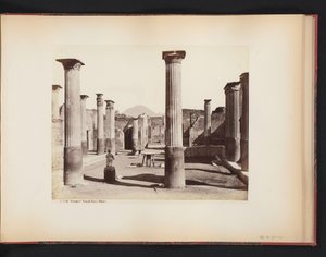 Utsikt over ruinene av huset til Marco Olconio i Pompeii, Italia (Pompeii) Casa di Marco Olconio (tittel på objekt)