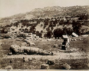 Agrigento: utsikt over ruinene av Jupiter-tempelet av Giorgio Sommer