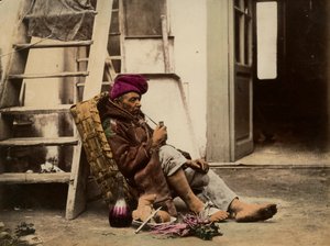 Salg av reddiker (reddik) i Napoli av Giorgio Sommer