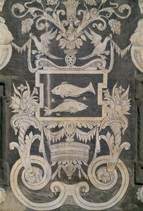 Allegoriske figurer og stjernetegn, av Giorgio Vasari, Tommaso Battista del Verrocchio og Alessandro Forzori, Palazzo dei Cavalieri eller Palazzo della Carovana, Piazza dei Cavalieri, Pisa, Toscana, Italia av Giorgio Vasari