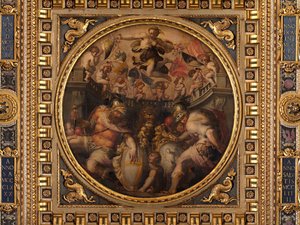 Allegorier av kvartalene Santo Spirito og Santa Croce av Giorgio Vasari