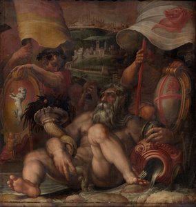 Allegori om Colle val dElsa og San Gimignano, 1563-1565 av Giorgio Vasari