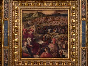 Arnolfo viser planen om å forstørre Firenze av Giorgio Vasari