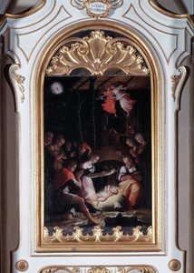 Nativity (olje på lerret av Giorgio Vasari