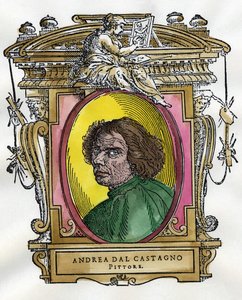 Portrett av maleren Andrea Del Castagno (ca. 1410 - 1457). Samling av biografier om malere og skulptører av Giorgio Vasari. av Giorgio Vasari