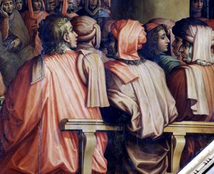 Bønn av Antonio Giacomini for slaget ved Pisa av Giorgio Vasari