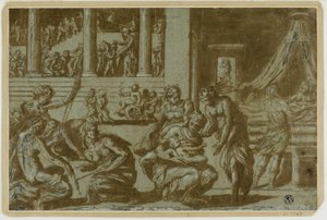 Studie for Allegory of Birth av Giorgio Vasari